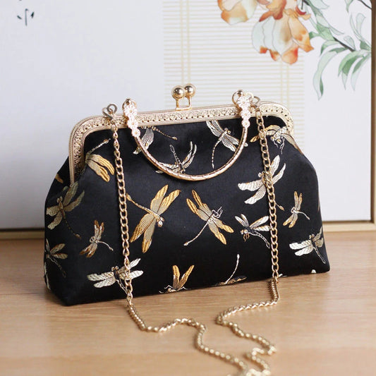 Vintage Designer Top Handel Bags Chain Strap Women Shoulder Crossbody Bag Lock Shell Elegant Fringe Bags Women's Handbags Purses