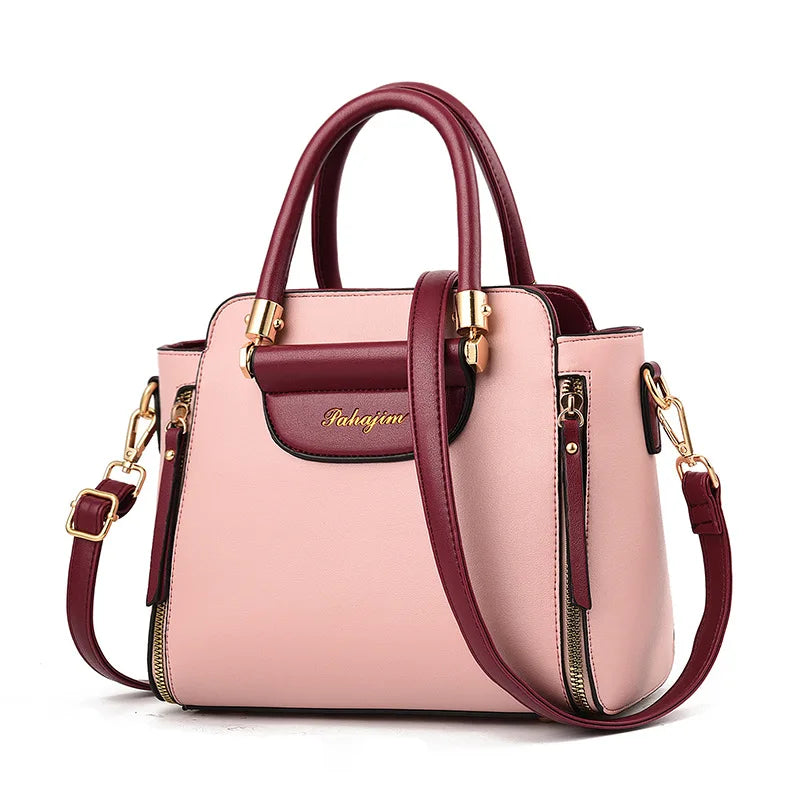 Women's bag 2025 new fashion women's bags hit color hand-held  bag Europeand the United States all-match shoulder messenger bag