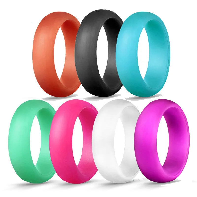 Silicone Ring Purple Women Rings Size 4 5 6 7 8 9 10 for Women Men Wedding Tennis Sport Ringen Voor Vrouwen Sortijas De Mujer