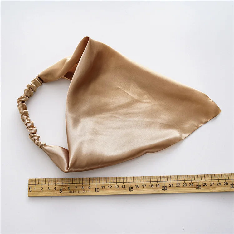 New Fashion Simple Solid Color Cloth Turban Women's Triangle Hair Band Scarf Elastic Headband Hair Accessories Headwear