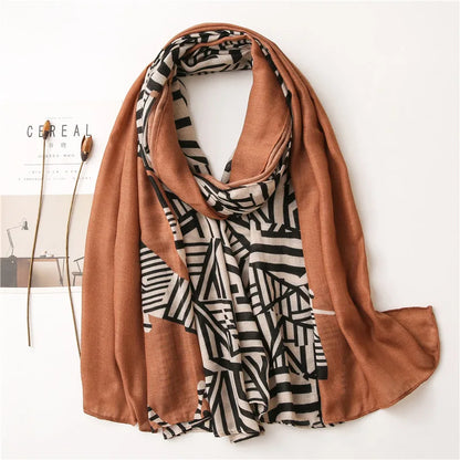 2020 New Fashion Warm Winter Scarf Print Hijab Store Shawls and Wraps Long Sjaal Female Foulard Pashmina Bandana Women