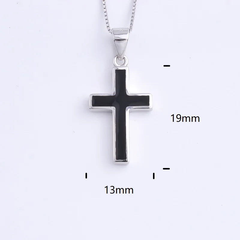 Pekurr 925 Sterling Silver Heart Zircon Templar Cross Necklaces For Women Long Chains Collar Pendants Trinket Jewelry Gift