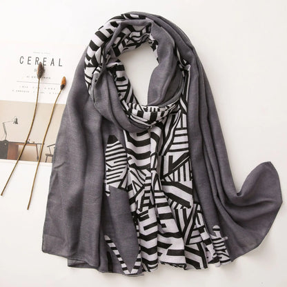 2020 New Fashion Warm Winter Scarf Print Hijab Store Shawls and Wraps Long Sjaal Female Foulard Pashmina Bandana Women