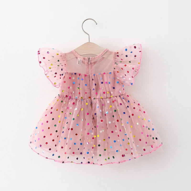 Baby Girls summer clothes outfit color polka dot princess dress for girls baby clothing 1st birthday infant babies dresses dress