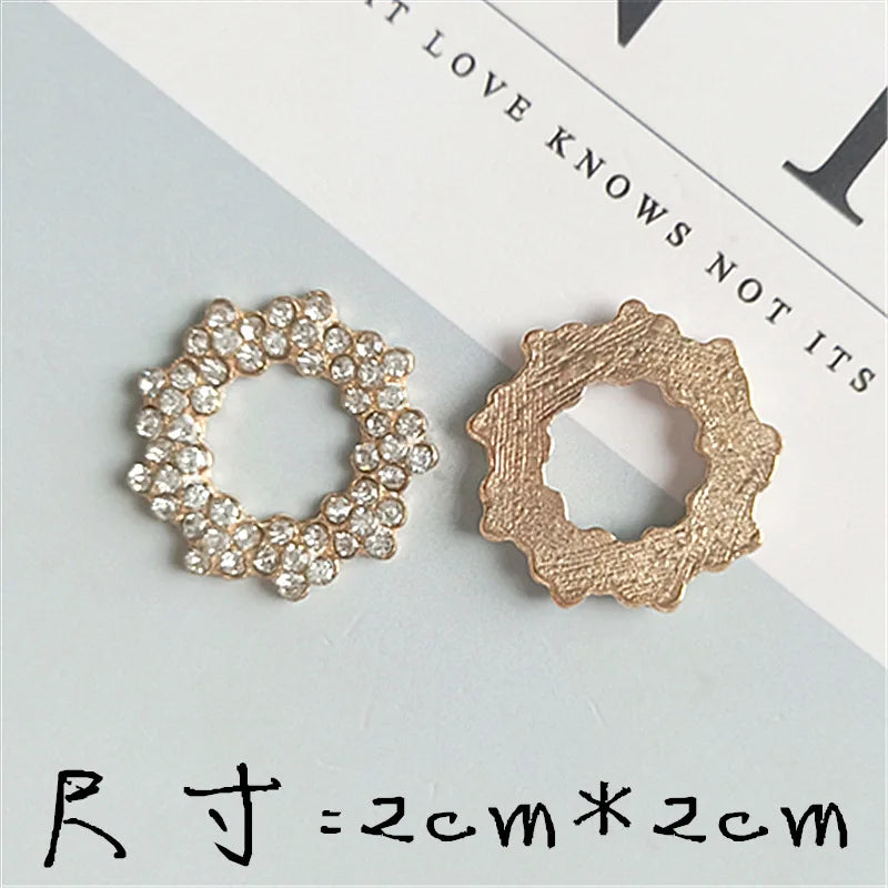 5 PCS DIY handmade hair accessories brooch silk scarf buckle decoration jewelry wreath flower alloy accessories