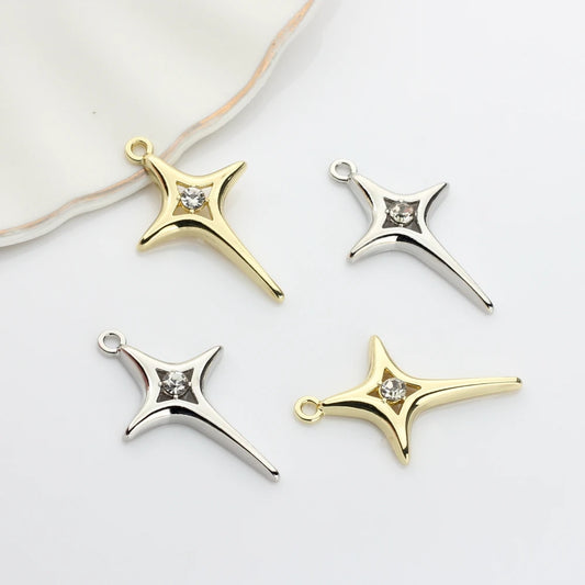 Zinc Alloy Metal    Stars Pendant Charms 10pcs/lot For DIY Jewelry making Finding accessories