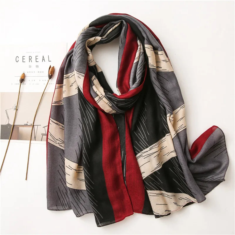 2020 New Fashion Warm Winter Scarf Print Hijab Store Shawls and Wraps Long Sjaal Female Foulard Pashmina Bandana Women