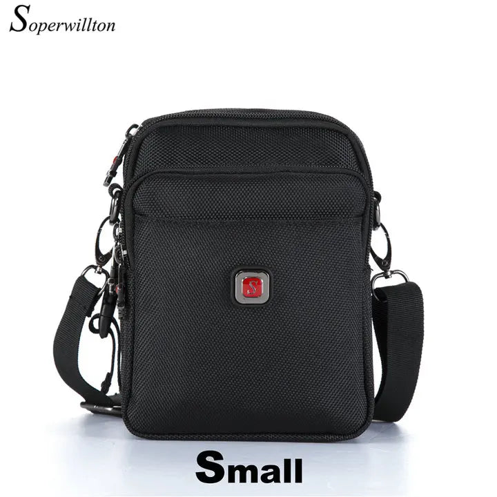 Soperwillton Men's Bag Crossbody Bag Messenger Waterproof Purse Oxford 1680D Zipper Shoulder Bag For Male Versatile Style 1052#