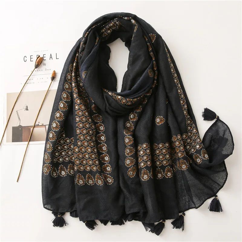 2020 New Fashion Warm Winter Scarf Print Hijab Store Shawls and Wraps Long Sjaal Female Foulard Pashmina Bandana Women