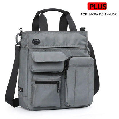 Men Shoulder Messenger Bag Headphone Hole Waterproof Crossbody Bag Nylon Travel Handbag Large Capacity Storage Work Bags XA666C