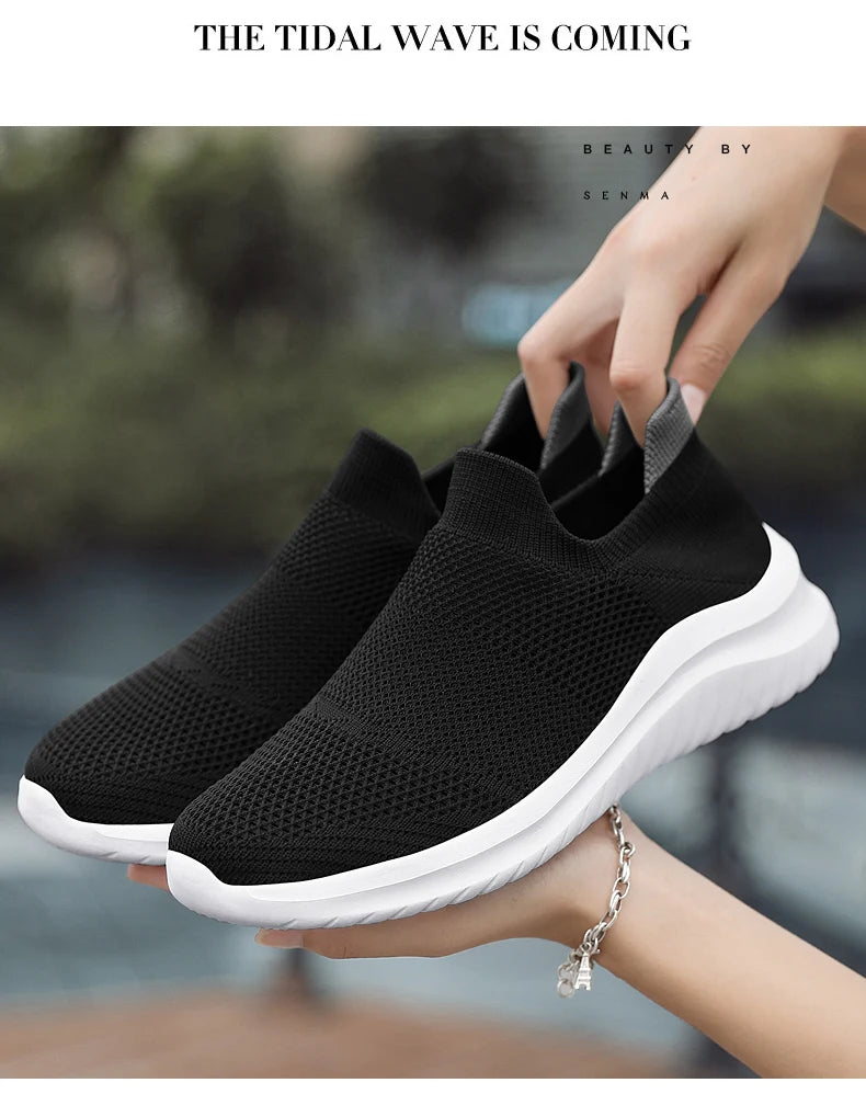 Vulcanized Shoes Women Men Sneakers Slip on Casual Shoes Men Loafers 2024 New Walking Zapatillas Hombre Plus Couple Footwear