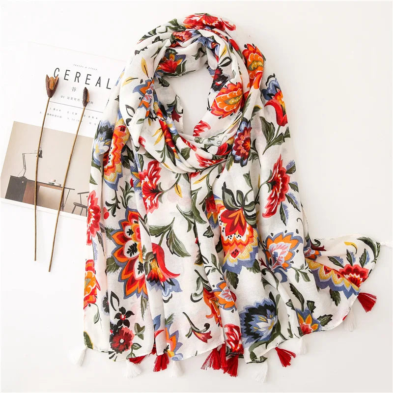 2020 New Fashion Warm Winter Scarf Print Hijab Store Shawls and Wraps Long Sjaal Female Foulard Pashmina Bandana Women