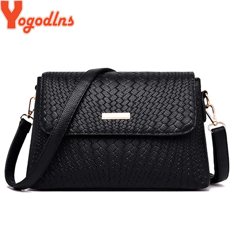 Yogodlns Women Shoulder Bags Small Satchel Simple Design Female Crossbody Bag Soft PU Leather Flap Bag  Messenger Bags Sac Femme