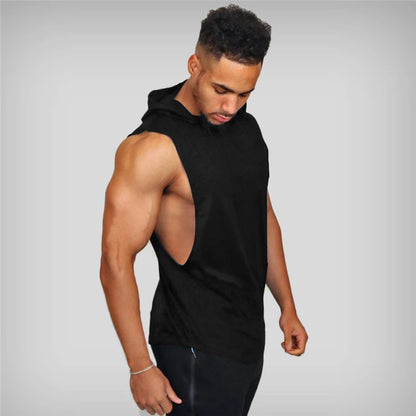 New Fashion Cotton Sleeveless Shirts Gym Hoodies Tank Top Men Fitness Shirt Bodybuilding Singlet Workout Vest Men