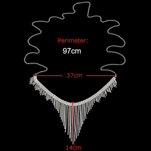 StoneFans Sexy Rhinestone Tassel Underwear Thong Panties For Women Crystal Body Chain Jewelry Hide-it Jewelry Valentine's Gift