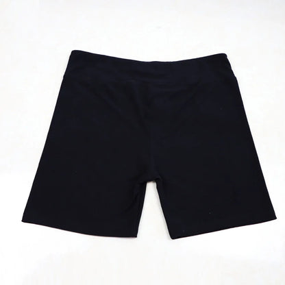 LETSFIND New Women High Waist  Short Leggings Solid Black Elastic Soft Comfortable Short Pants