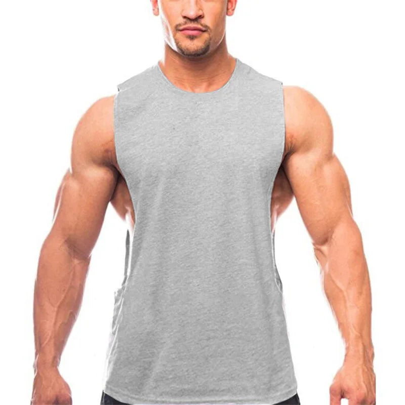 New Fashion Cotton Sleeveless Shirts Gym Hoodies Tank Top Men Fitness Shirt Bodybuilding Singlet Workout Vest Men