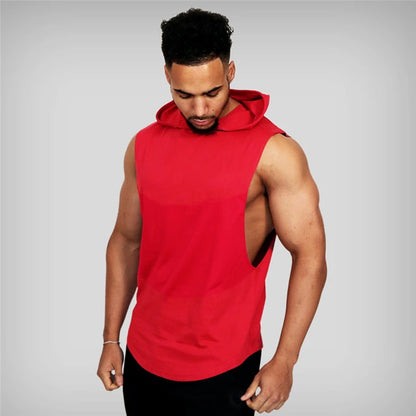 New Fashion Cotton Sleeveless Shirts Gym Hoodies Tank Top Men Fitness Shirt Bodybuilding Singlet Workout Vest Men