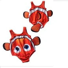 2PCS Kids Baby Girl Swimsuit Goldfish Swimwear Swimmable Costume+Swimming Hat 2019 New Cute High Quality Hot Sale