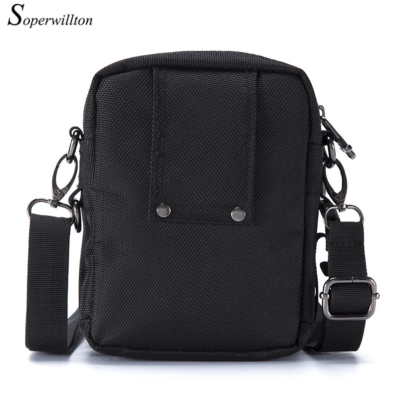 Soperwillton Men's Bag Crossbody Bag Messenger Waterproof Purse Oxford 1680D Zipper Shoulder Bag For Male Versatile Style 1052#