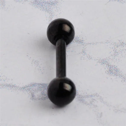 5Pcs/lot Tragus Helix Bar Black 3mm Ball Stainless Steel Labret Lip Bar Rings Stud Cartilage Ear Piercing Body Jewelry  пирсинг