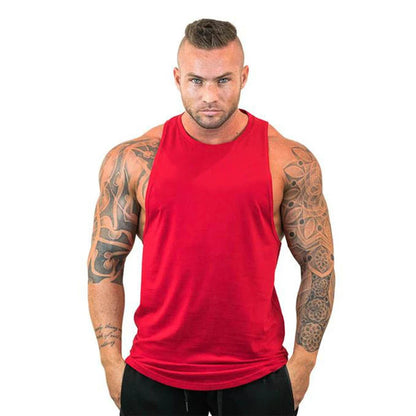 Gym Warriors Brand Clothing Bodybuilding Sleeveless Undershirt Fitness Mens Muscle Vest Summer Solid Cotton Tank Top Men Tanktop