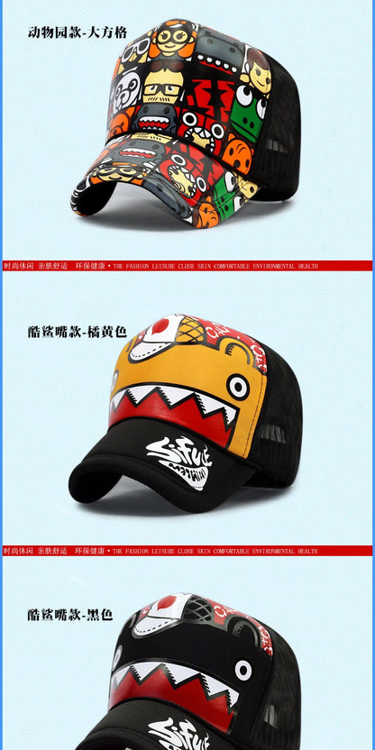 Wholesale Adult Summer Sun Hats Men Cool Hiphop Punk Rock Truck Cap Women Fashion Mesh Baseball Caps