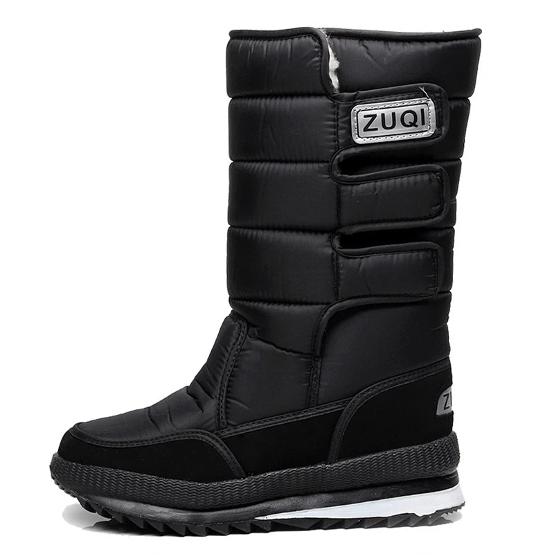 Men Boots platform women snow boots for men thick plush waterproof slip resistant winter Adult shoes Plus size 34 - 47 2019