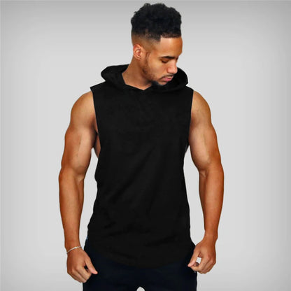 New Fashion Cotton Sleeveless Shirts Gym Hoodies Tank Top Men Fitness Shirt Bodybuilding Singlet Workout Vest Men