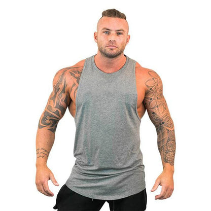 Gym Warriors Brand Clothing Bodybuilding Sleeveless Undershirt Fitness Mens Muscle Vest Summer Solid Cotton Tank Top Men Tanktop