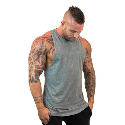 Gym Warriors Brand Clothing Bodybuilding Sleeveless Undershirt Fitness Mens Muscle Vest Summer Solid Cotton Tank Top Men Tanktop