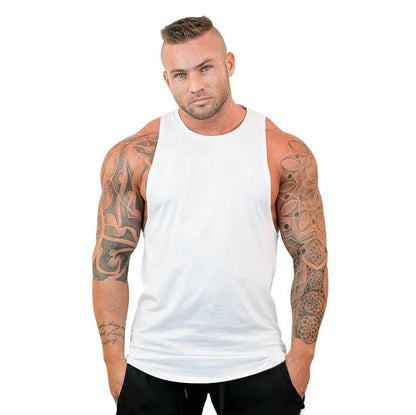 Gym Warriors Brand Clothing Bodybuilding Sleeveless Undershirt Fitness Mens Muscle Vest Summer Solid Cotton Tank Top Men Tanktop