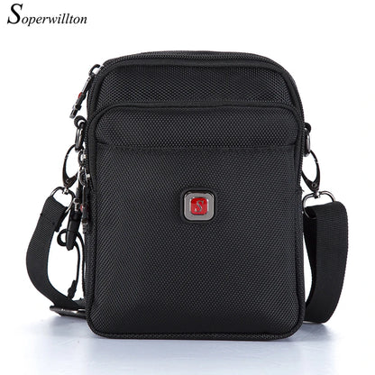 Soperwillton Men's Bag Crossbody Bag Messenger Waterproof Purse Oxford 1680D Zipper Shoulder Bag For Male Versatile Style 1052#