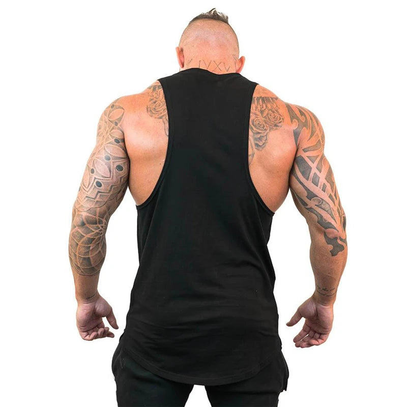 Gym Warriors Brand Clothing Bodybuilding Sleeveless Undershirt Fitness Mens Muscle Vest Summer Solid Cotton Tank Top Men Tanktop