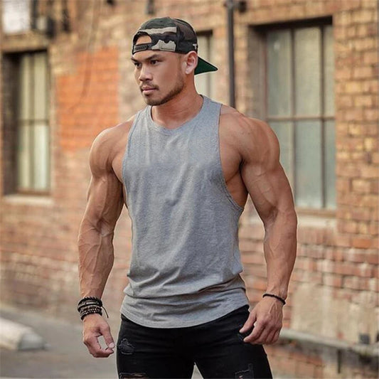 Gym Warriors Brand Clothing Bodybuilding Sleeveless Undershirt Fitness Mens Muscle Vest Summer Solid Cotton Tank Top Men Tanktop