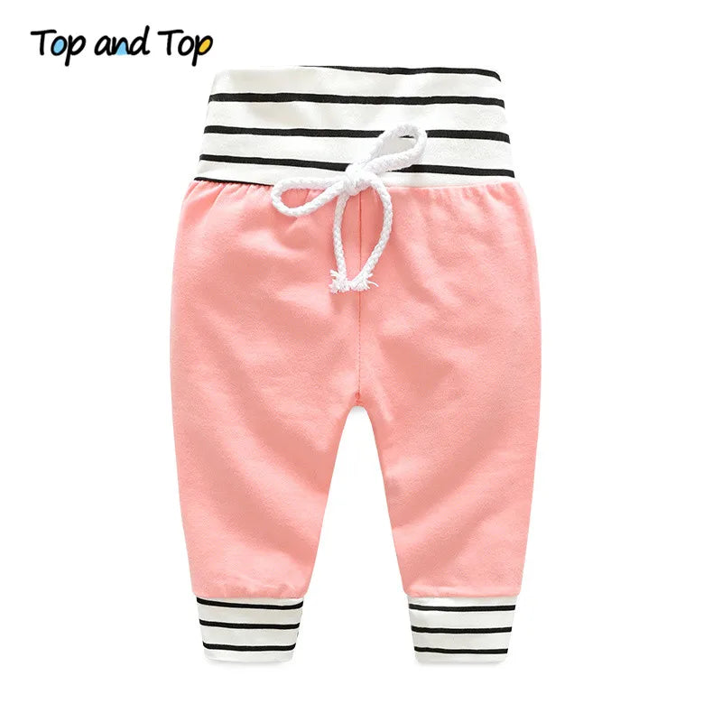 Top and Top Fashion Cute Infant Newborn Baby Girl Clothes Hooded Sweatshirt Striped Pants 2pcs Outfit Cotton Baby Tracksuit Set