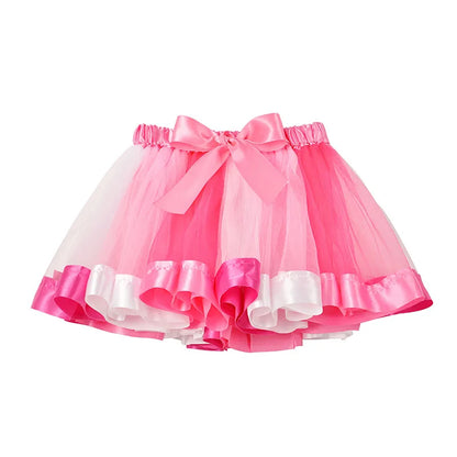 New Tutu Skirt Baby Girl Skirts 9M-8T Princess Mini Pettiskirt Party Dance Rainbow Tulle Skirts Girls Clothes Children Clothing