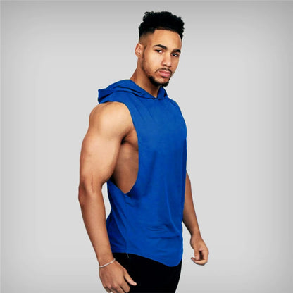 New Fashion Cotton Sleeveless Shirts Gym Hoodies Tank Top Men Fitness Shirt Bodybuilding Singlet Workout Vest Men