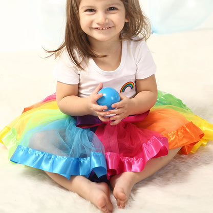 New Tutu Skirt Baby Girl Skirts 9M-8T Princess Mini Pettiskirt Party Dance Rainbow Tulle Skirts Girls Clothes Children Clothing