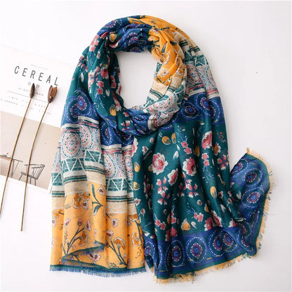 2020 New Fashion Warm Winter Scarf Print Hijab Store Shawls and Wraps Long Sjaal Female Foulard Pashmina Bandana Women