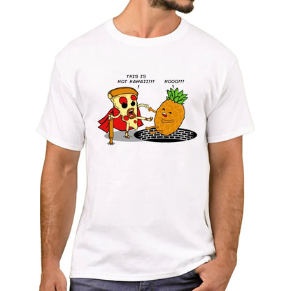 TEEHUB Pizza And Pineapple No One Needs To Know Printed Men T-Shirt Forbidden Love T Shirts Short Sleeve Tshirts Cool Tee