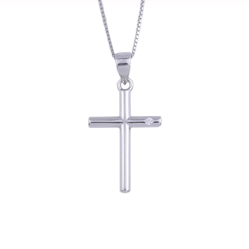 Pekurr 925 Sterling Silver Heart Zircon Templar Cross Necklaces For Women Long Chains Collar Pendants Trinket Jewelry Gift