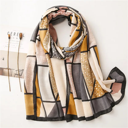 2020 New Fashion Warm Winter Scarf Print Hijab Store Shawls and Wraps Long Sjaal Female Foulard Pashmina Bandana Women