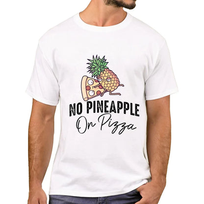 TEEHUB Pizza And Pineapple No One Needs To Know Printed Men T-Shirt Forbidden Love T Shirts Short Sleeve Tshirts Cool Tee