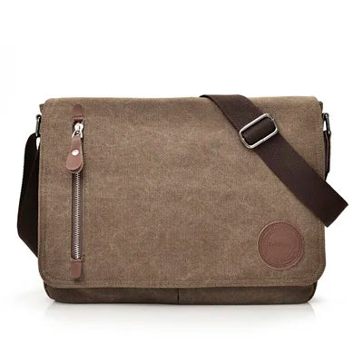 2021 Men Bags Male Canvas Shoulder Bags Unisex Crossbody Messenger Bags Large Retro Satchels for Travel Casual Bolso Hombres