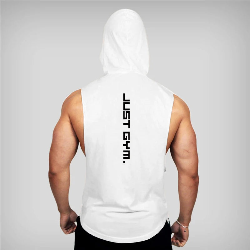 New Fashion Cotton Sleeveless Shirts Gym Hoodies Tank Top Men Fitness Shirt Bodybuilding Singlet Workout Vest Men