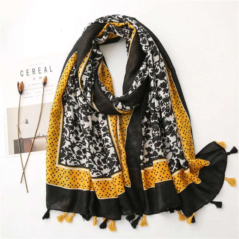 2020 New Fashion Warm Winter Scarf Print Hijab Store Shawls and Wraps Long Sjaal Female Foulard Pashmina Bandana Women