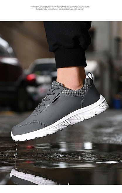 2024 New Men's Sneakers Fashion Leather Men's Casual Shoes Outdoor Jogging Training Shoes High-Quality Comfortable Men's Shoes