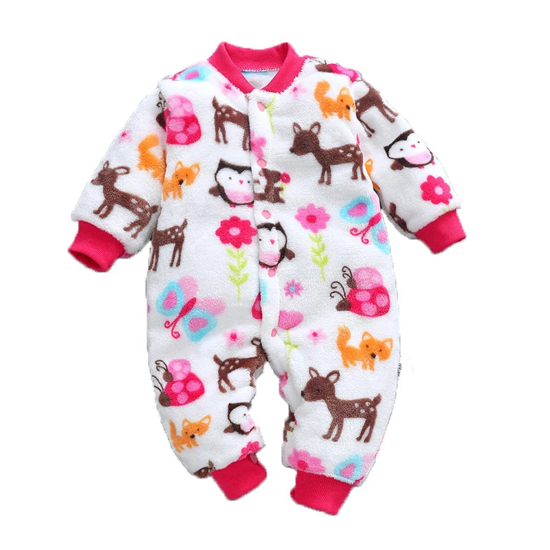 Newborn Baby jumpsuit Clothes Autumn Winter Infant Clothes Cartoon Baby boy Pajamas Toddler Rompers for girls new born  0-18M