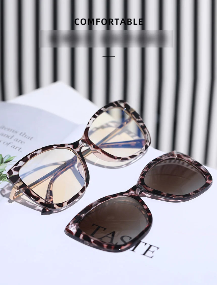 48337 Anti Blue Light Glasses Frames Polarized Sunglasses Clip Men Women Multifunctional TR90 Fashion Computer Eyeglasses